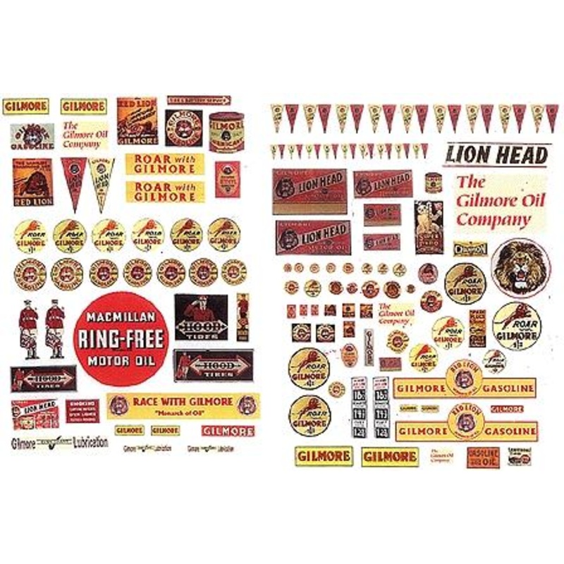 1930s to 1950s Vintage Gilmore Gas Station Signs