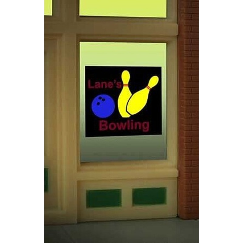 BOWLING WINDOW SIGN