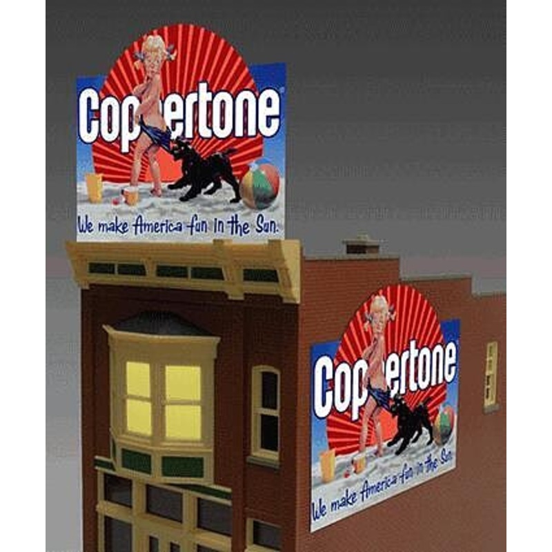 Coppertone advertisement sign (HO/N)