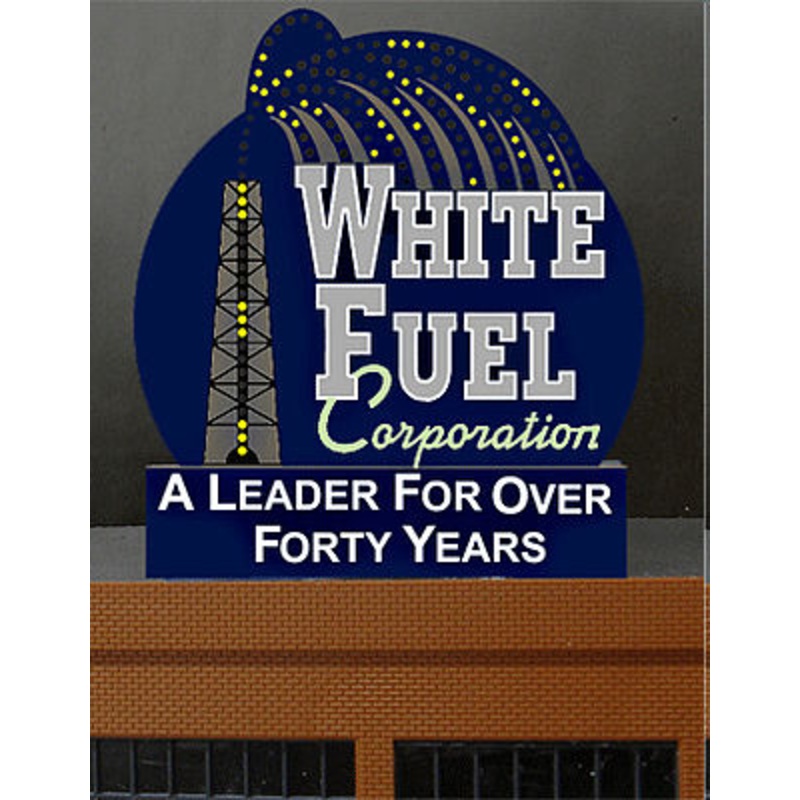 White Fuel Sign