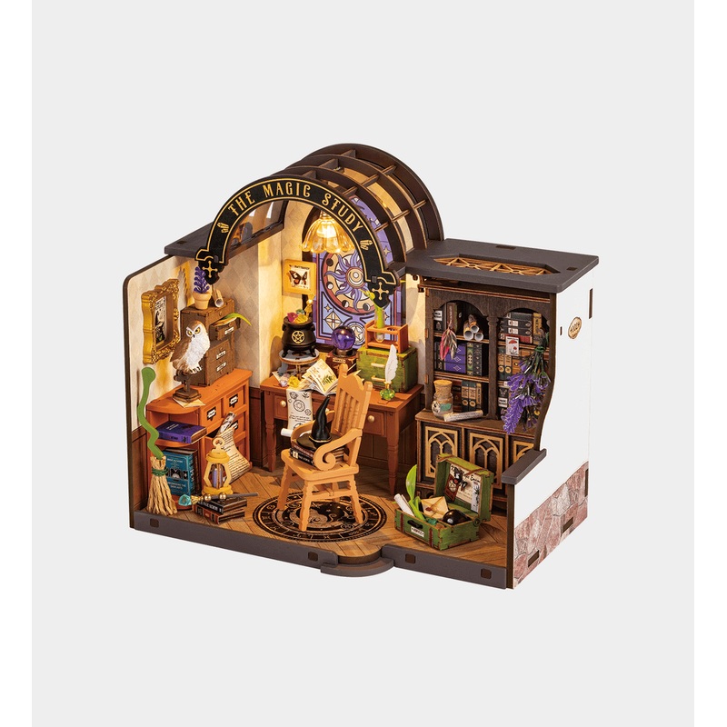 ROBOTIME DIY Miniature Kit The Magic Study (267 Pieces)