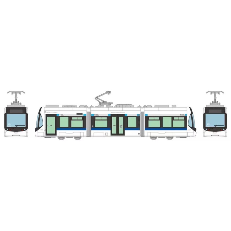 Tomytec Toyama Chiho Railway City Tram Line Type T100 (3rd Configuration) No.103 (N scale)
