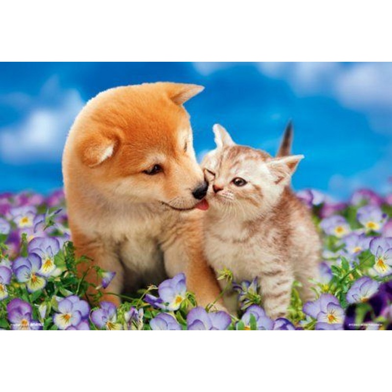 Beverly Jigsaw Puzzle P33-083 PRETTY PET Dog & Cat (300 Pieces)