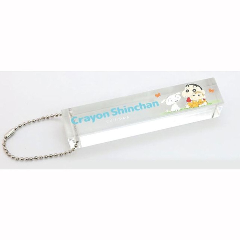 OST Hotel Key Shaped Keychain Crayon Shin-chan Shiro