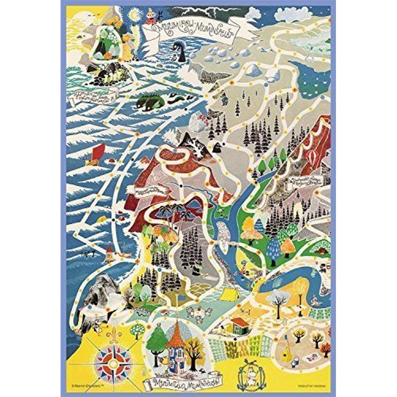 Yanoman Prism Art Jigsaw Puzzle 62-07 Moomin Moominvalley Map (216 Pieces)