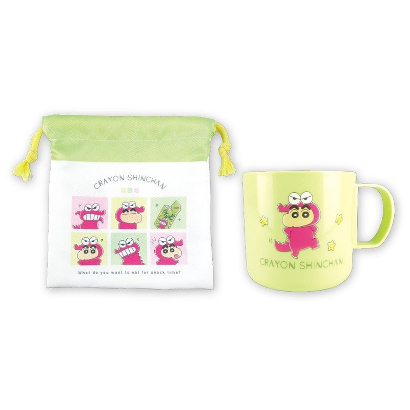 T’s Factory Crayon Shin-chan Plastic Cup & Drawstring Bag Set Chocobi Time