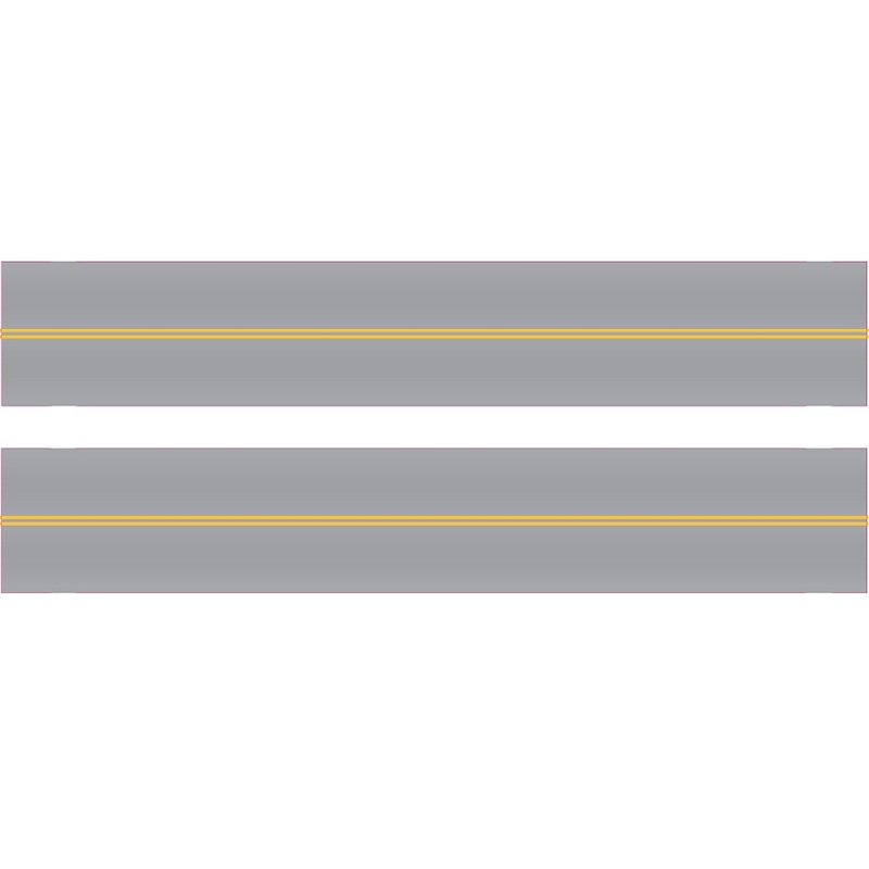 Aged Asphalt 10” No Passing No White Lines