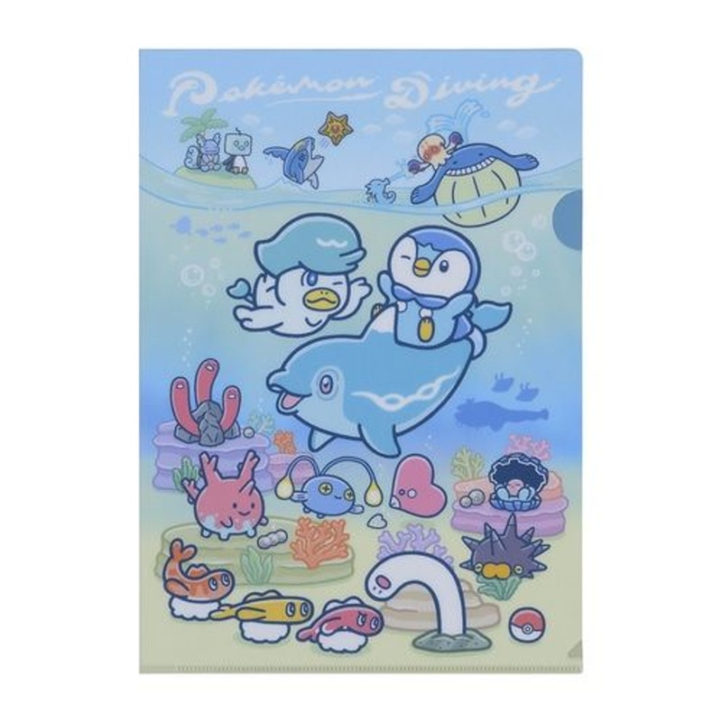 Pokemon Center Original Set of 3 A4 Clear Files – Pokemon Diving