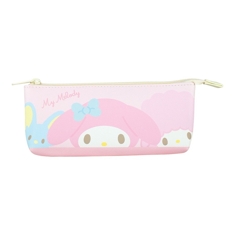 T’s Factory Sanrio Slim Boat-Shaped Pouch – Pink & Purple – My Melody and Kuromi