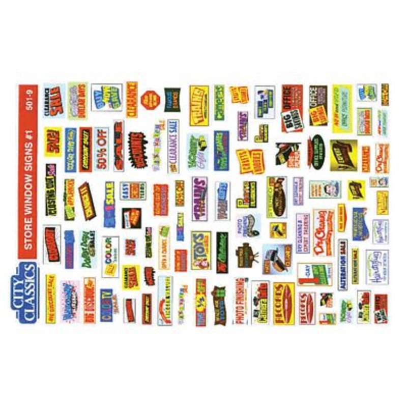 Store Window Signs Set #1