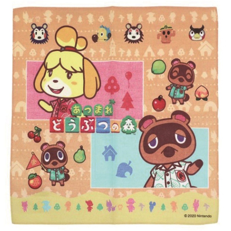 Sun Art Animal Crossing Handkerchief Welcome to Your Deserted Island