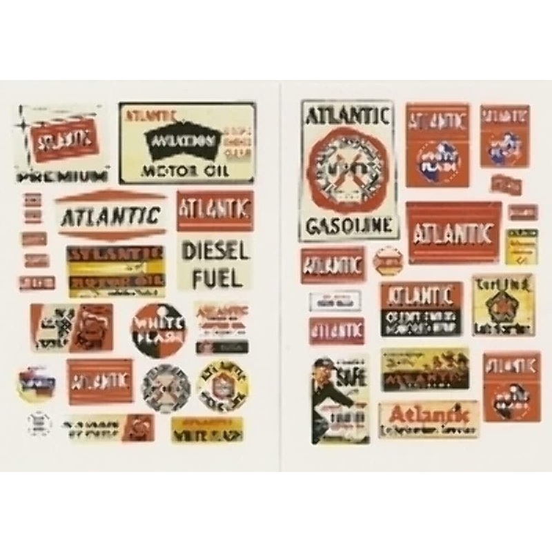 Vintage Gas Station Signs Atlantic