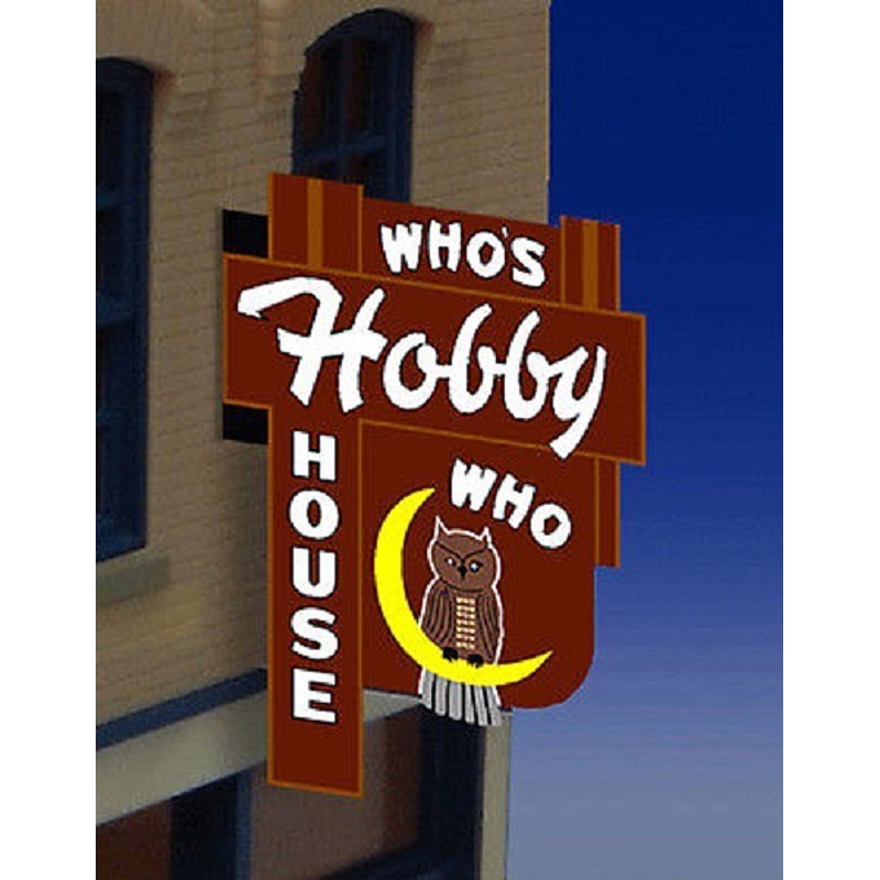 Who’s Hobby House Vertical Wall-Mount Animated Billboard