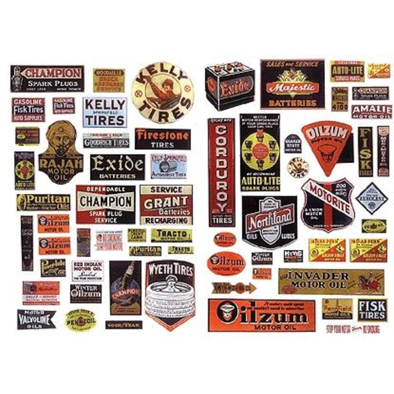 1940s to 1950s Oil & Tire Signs For Gas Stations