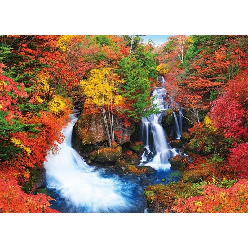 Beverly 66-234 Jigsaw Puzzle Ryuzu Waterfall in Autumn (600 Pieces)