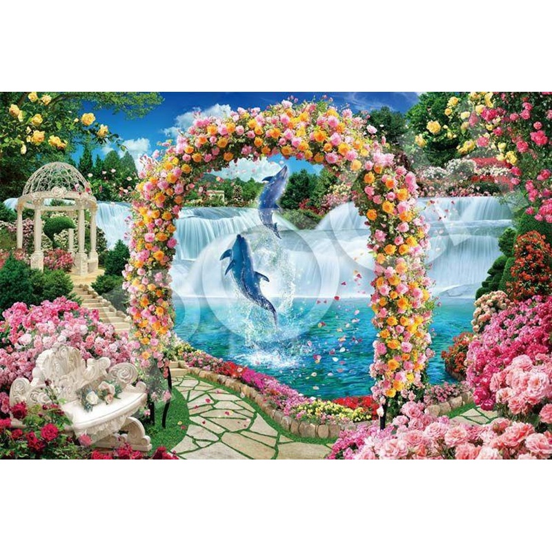 Epoch 23-801s Jigsaw Puzzle Dolphins in the Rose Garden(2016 Small Pieces)
