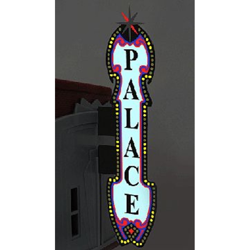 Small Vertical Theater Sign w/6 Theater Overlays