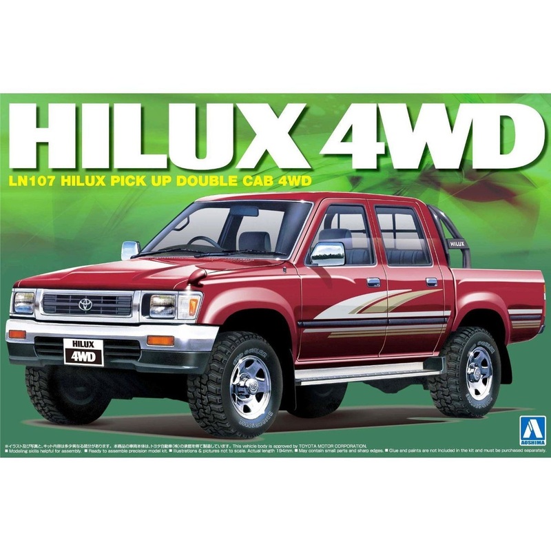 Aoshima 08218 LN107 HILUX PICK UP DOUBLE CAB 4WD 1/24 Scale Kit