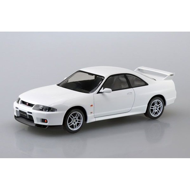 Aoshima 1/32 RakuPla Snap Kit No.21-WH Nissan R33 Skyline GT-R (White) Plastic Model