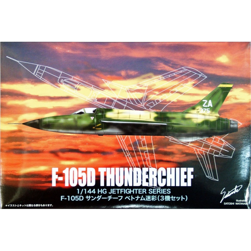 Arii 621677 F-105D THUNDERCHIEF Vietnam 1/144 Scale Kit (Microace)