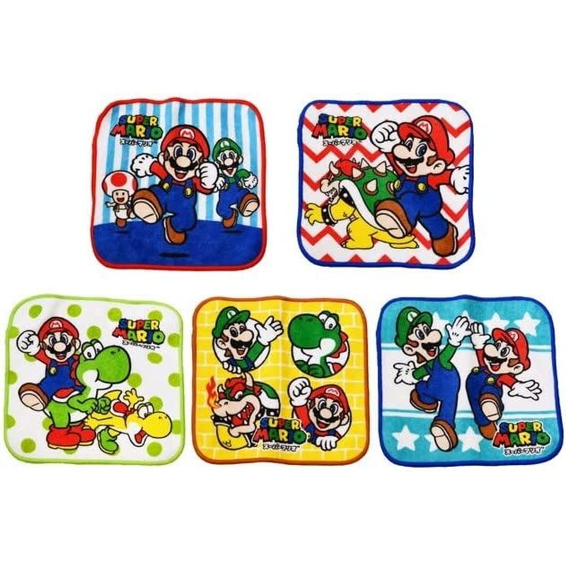 Marushin Mini Towel set of 5 Super Mario Characters