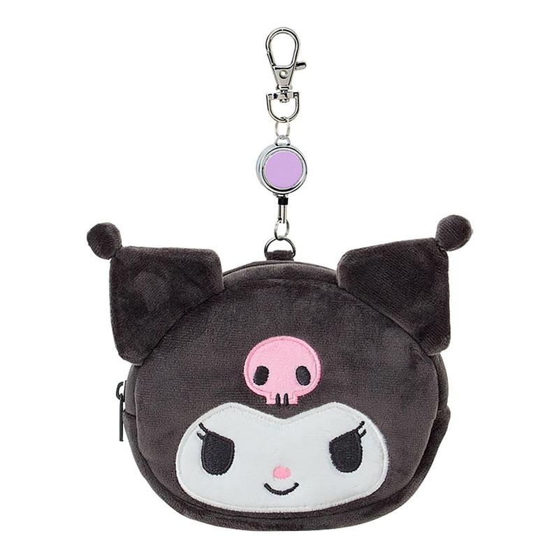 Sanrio Kuromi Face-Shaped Pass Case & Pouch