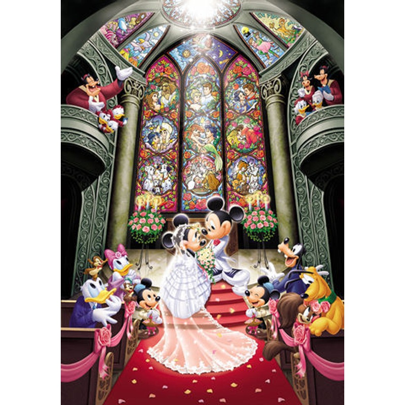 Tenyo Japan Jigsaw Puzzle D-500-356 Disney Mickey Mouse Wedding (500 Pieces)