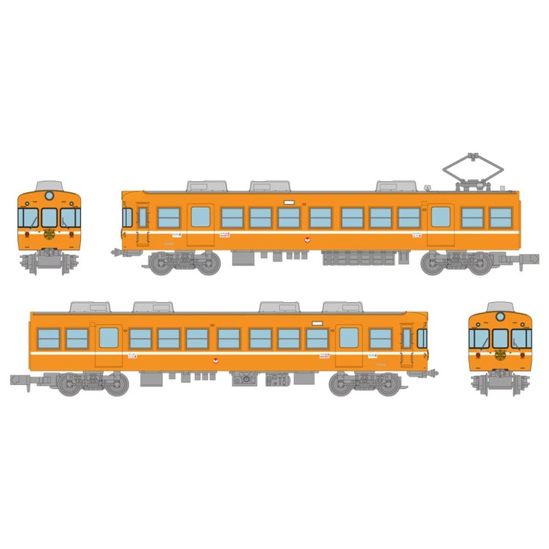 Tomytec Ichibata Electric Railway Series 5000 5009 Configuration (Orange Color) 2 Cars Set B (N scale)