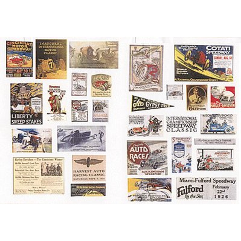 Vintage Racing & Speedway Signs Set 2 1920s to 1940s