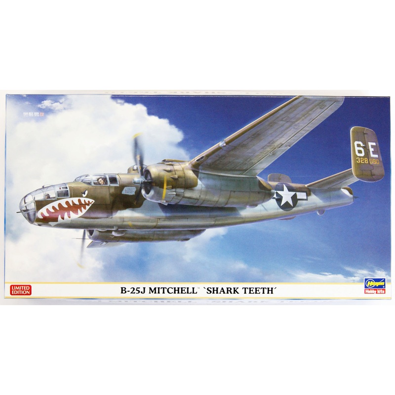 Hasegawa 02187 B-25J Mitchell Shark Teeth Limited Edition 1/72 Scale Kit