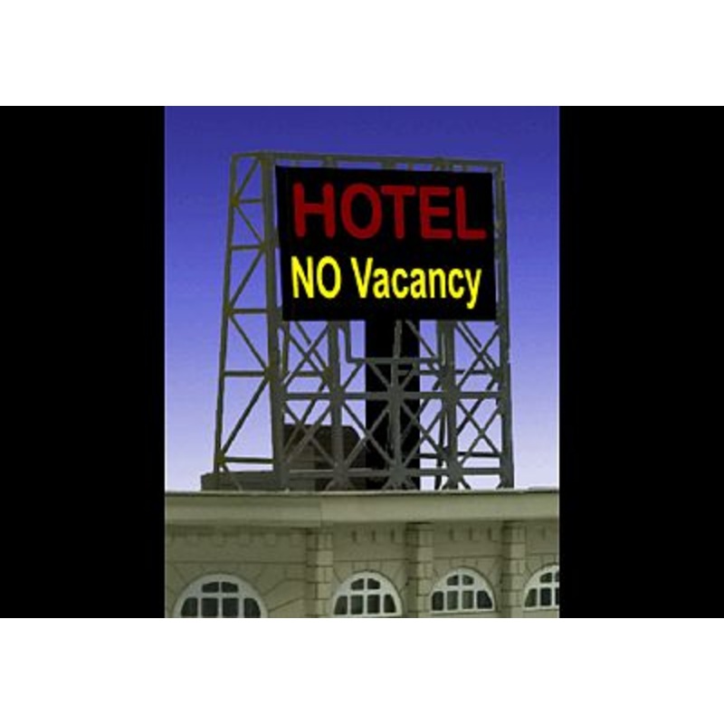 Hotel Flashing Neon Rooftop Billboard