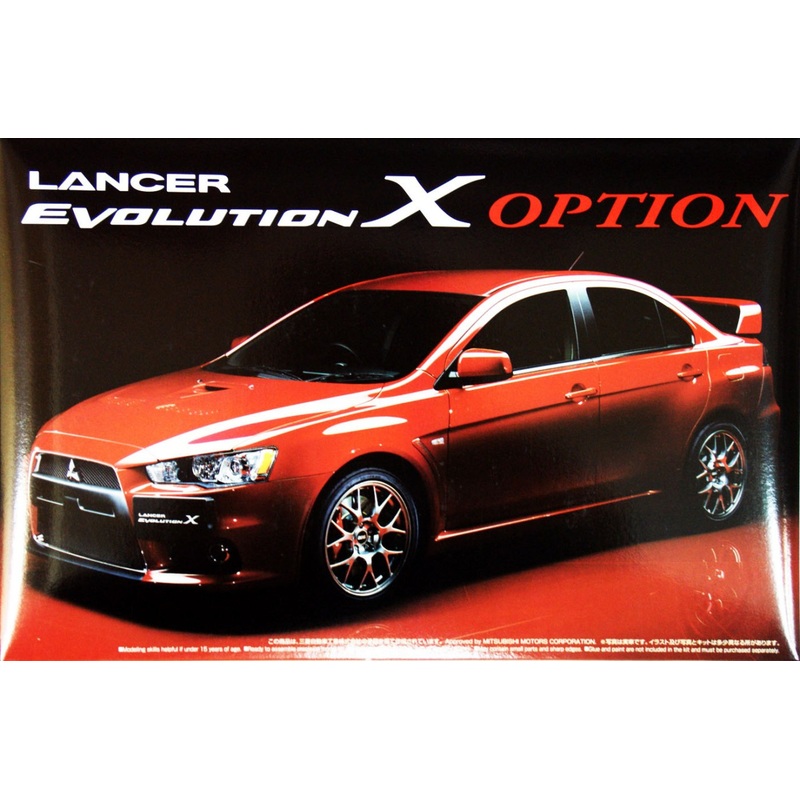 Aoshima 44919 Mitsubishi Lancer Evolution X Option 1/24 Scale Kit