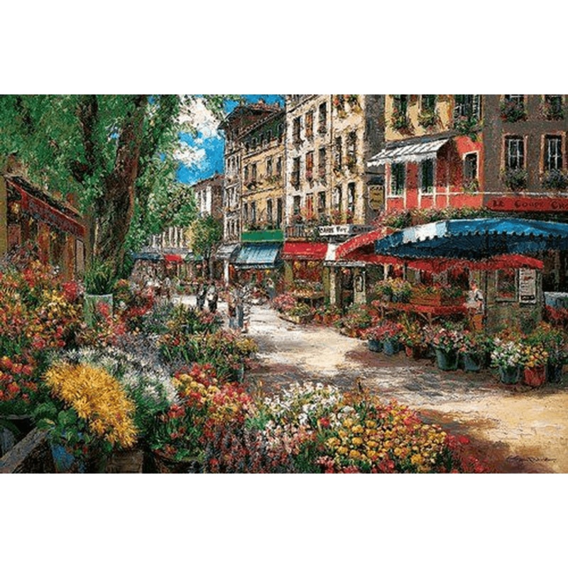 APPLEOne Jigsaw Puzzle 300-277 Sam Park Flower Market in Paris (300 Pieces)