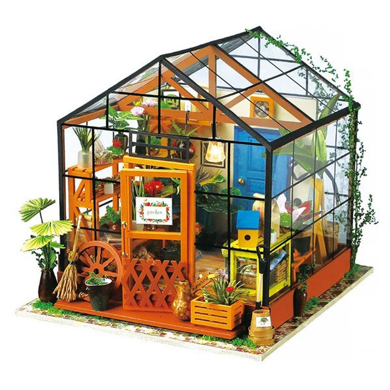 ROBOTIME DIY Miniature House Flower Handmade Kit (140 Pieces)