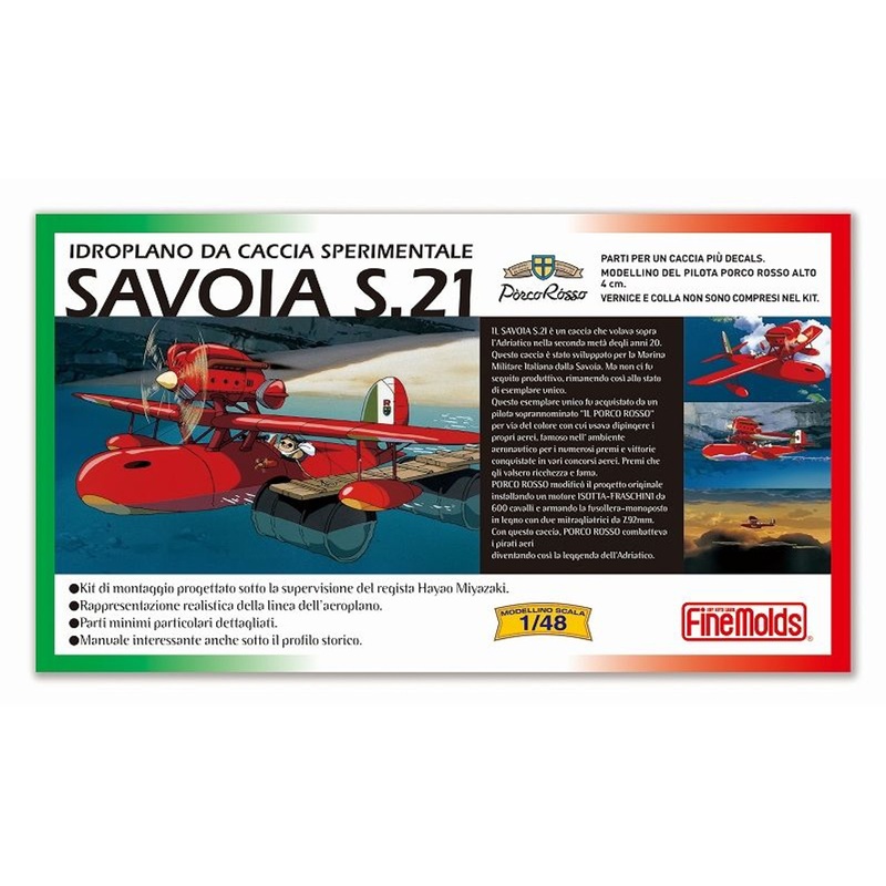 Fine Molds 1/48 Studio Ghibli Porco Rosso Savoia S.21 Seaplane Plastic Model