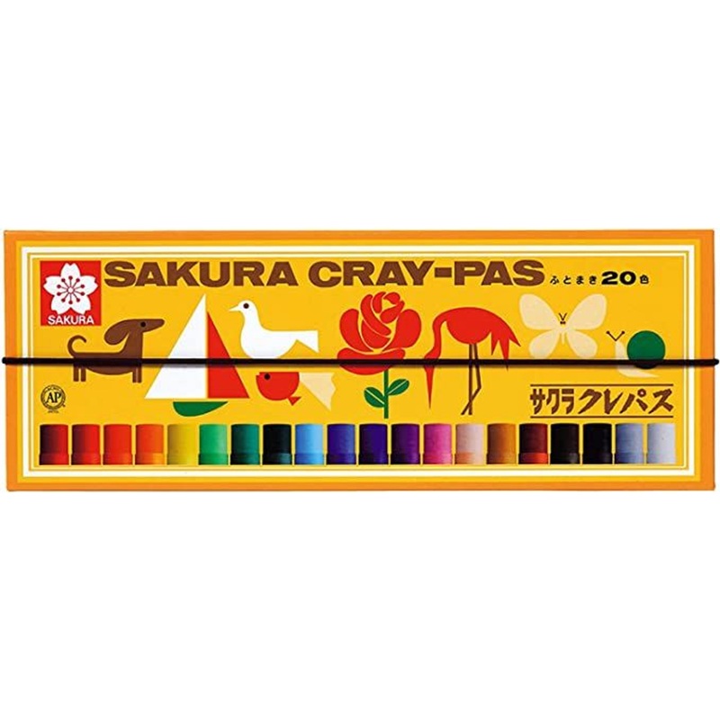 SakuraCraypas 20 Colors of Thick Cray-Pas Crayons