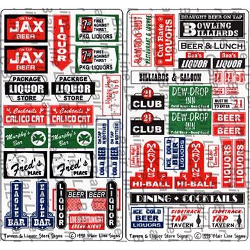 Tavern & Liquor store signs (2)