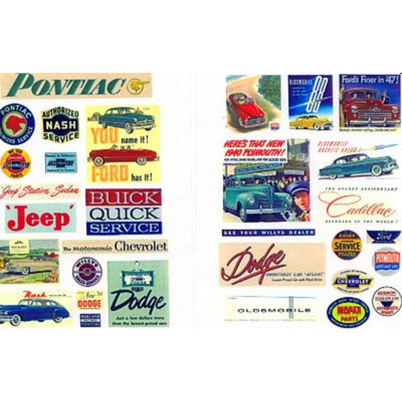Vintage Auto Posters/Signs 1940s to 1950s