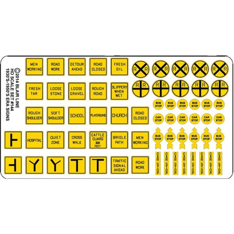 Vintage Highway Caution Signs