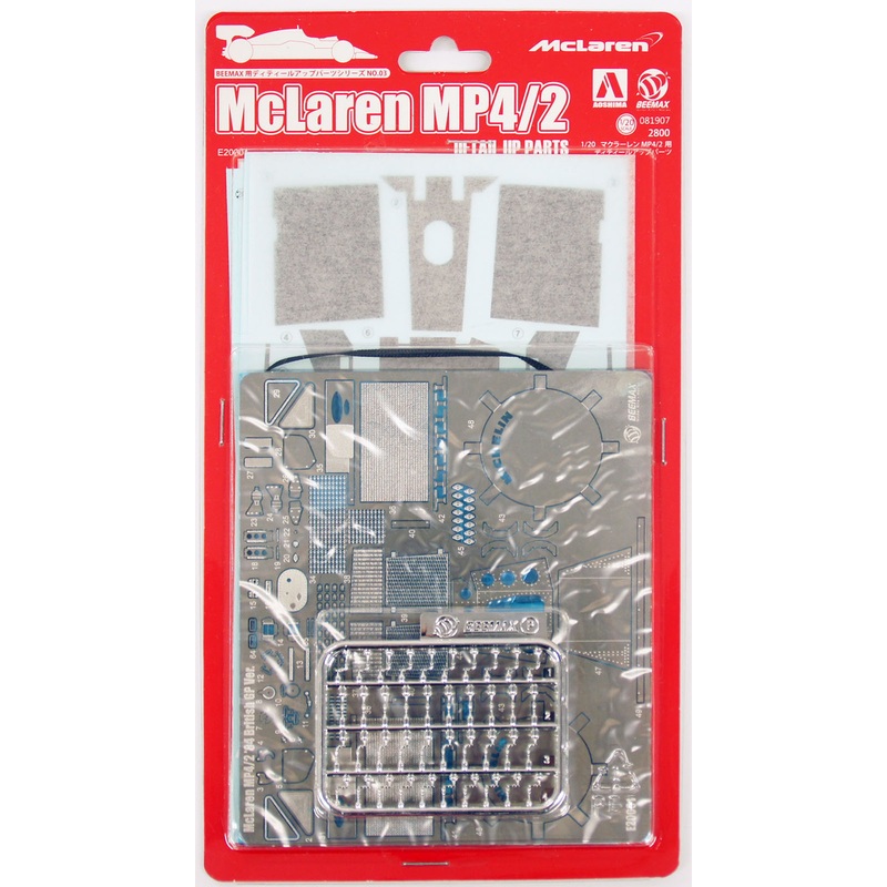 Aoshima 81907 McLaren MP4/2 1984 British GP Photo Etched Parts 1/20 Scale