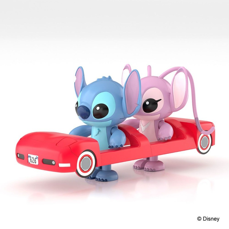 Aoshima RakuPla TokoToko: Disney Characters: Stitch & Angel Plastic Model