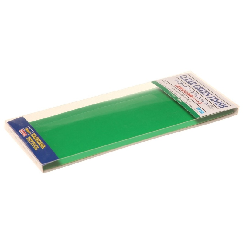 Hasegawa TF-20 Clear Green Finish 1 sheet (90 x 200mm)