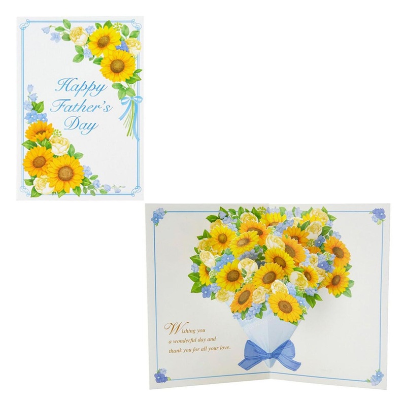 Sanrio Greeting Card, Message Card, Father’s Day, With 3D Bouquet In The Center