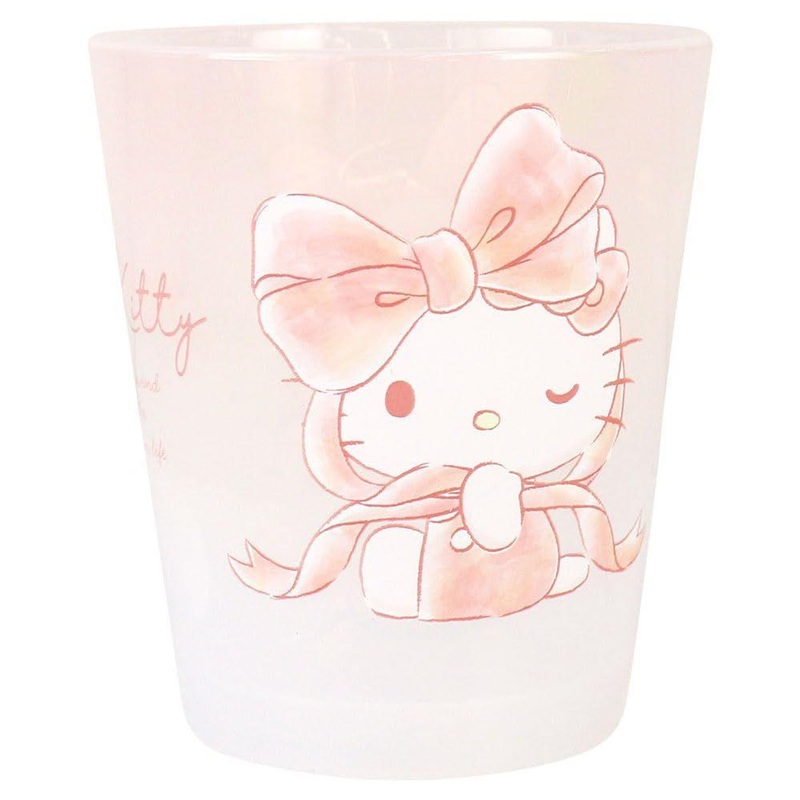 T’s Factory Sanrio Dot Tumbler Watercolor Big Ribbon / Hello Kitty