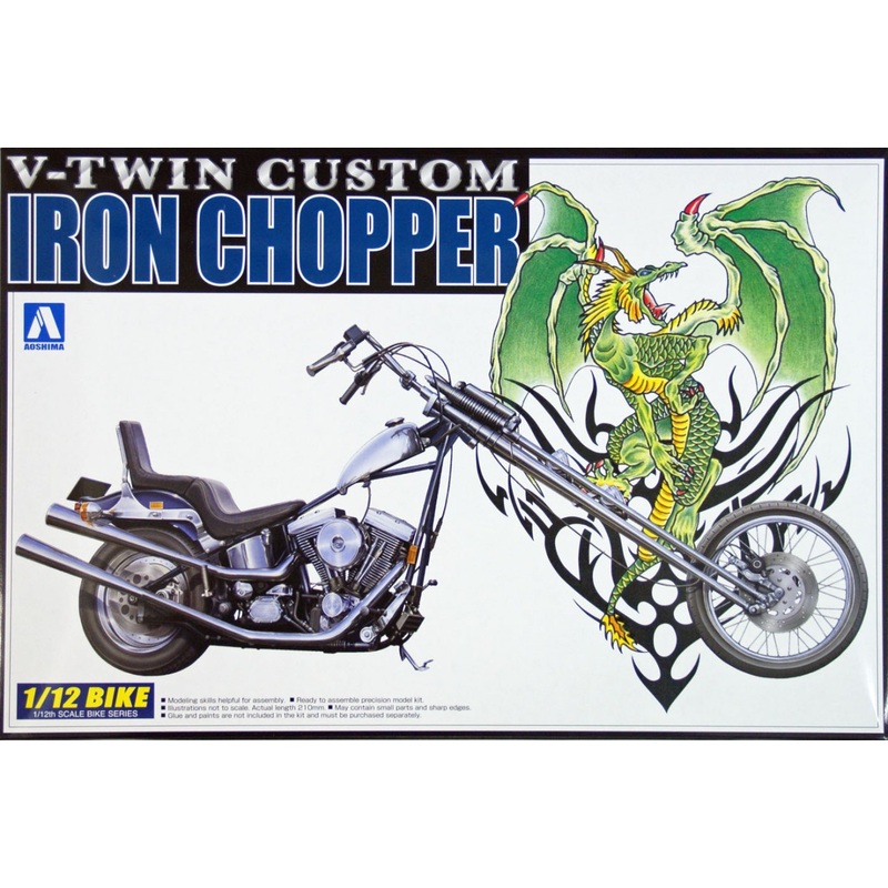 Aoshima Naked Bike 107 03640 Iron Chopper (V-Twin Custom) 1/12 Scale Kit