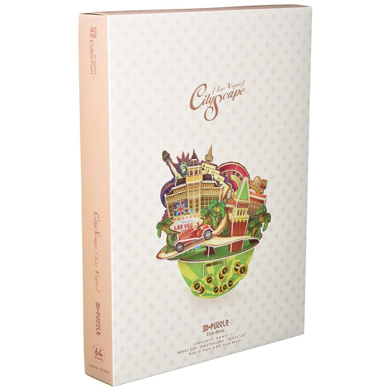 Heart Art Collection Jigsaw Puzzle 3D Puzzle 3D Craft Model City Scape Las Vegas (64 Pieces)