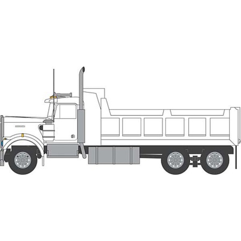 N Kenworth W900 Dump Truck Wht