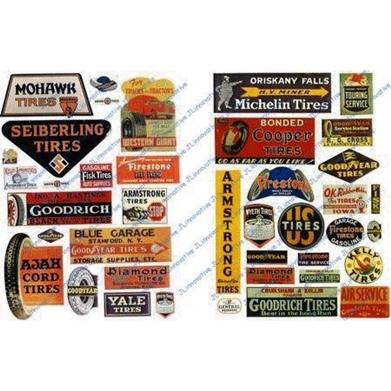 Vintage Gas Station Tire Signs 1930s to 1950s