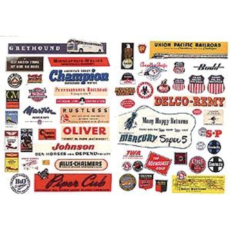 1940’s-1950’s Planes/Trains/Industrial Signs