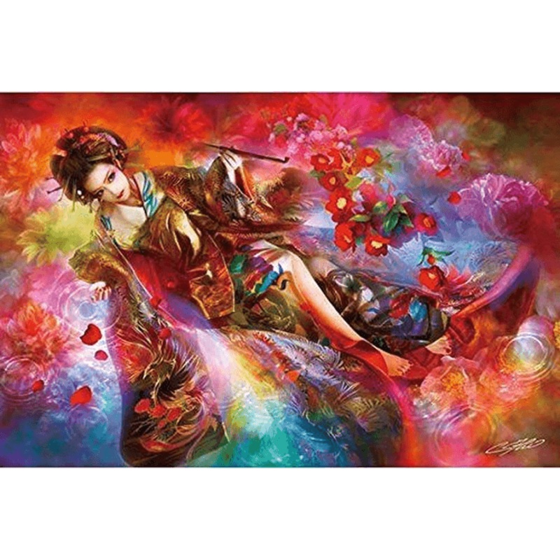 APPLEOne Jigsaw Puzzle 1000-780 Fantasy Art Kimono Girl (1000 Pieces)
